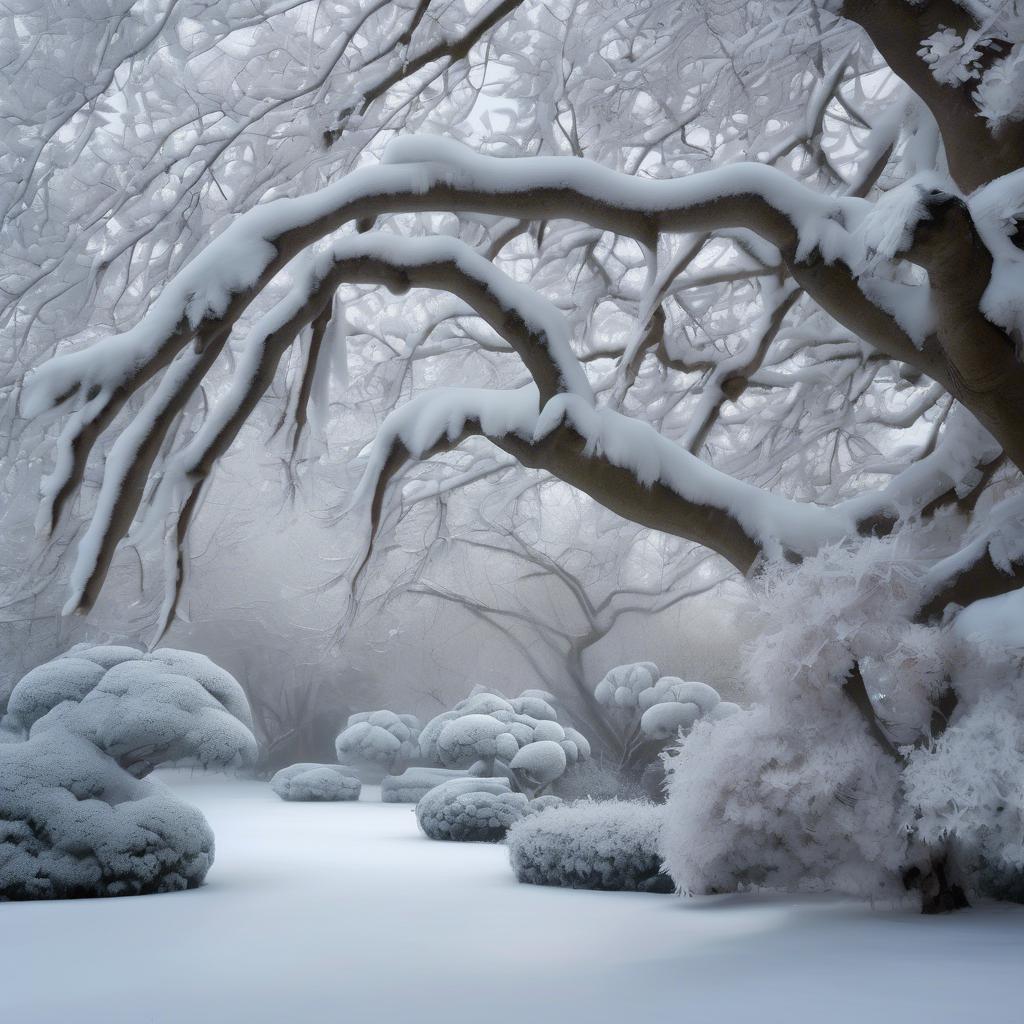 Giardino in inverno